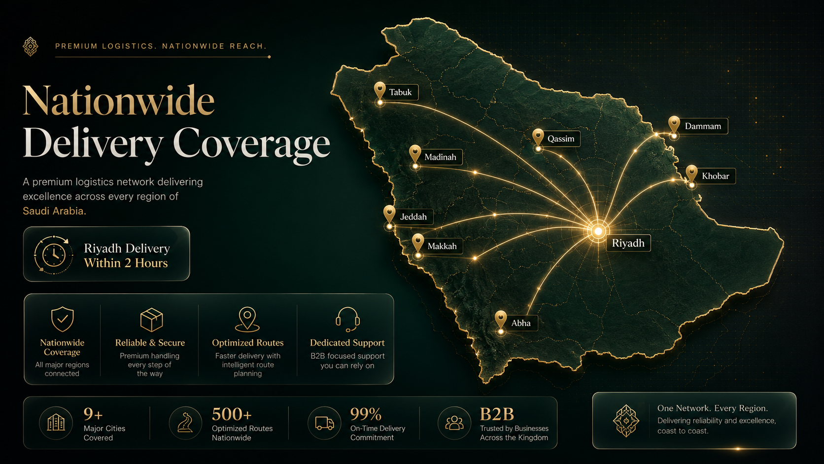VAPOOX nationwide delivery coverage map for Saudi Arabia